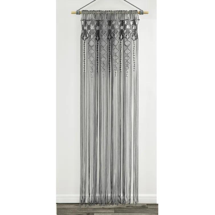 Reyna Cotton Semi Sheer Curtain Panel