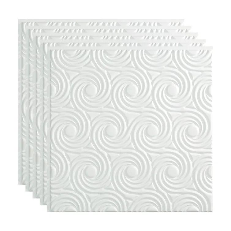 23'' L x 23'' W Textured Vinyl Glue Up Ceiling Tile