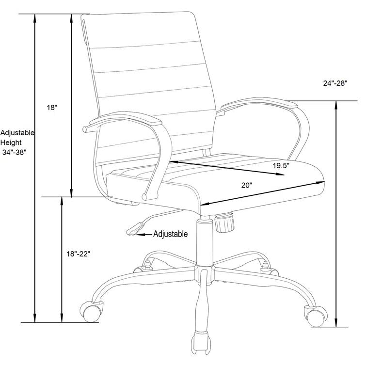 Everly Quinn Naudain Leather Office Conference Chair Modern Executive Meeting Room Chairs