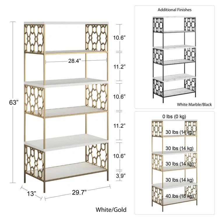 Ella 62.99" H x 29.7" W Standard Bookcase