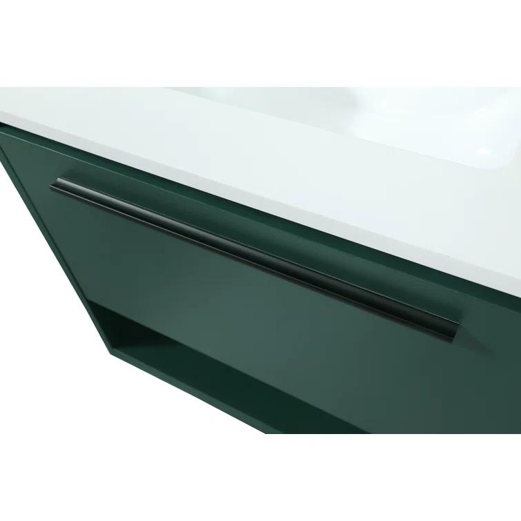 Wade Logan® Roman 24'' Single Bathroom Vanity with Engineered Marble Top