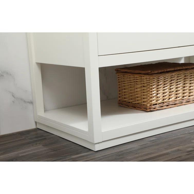 Hokku Designs Greenburg 48'' Single Bathroom Vanity with Engineered Marble Top