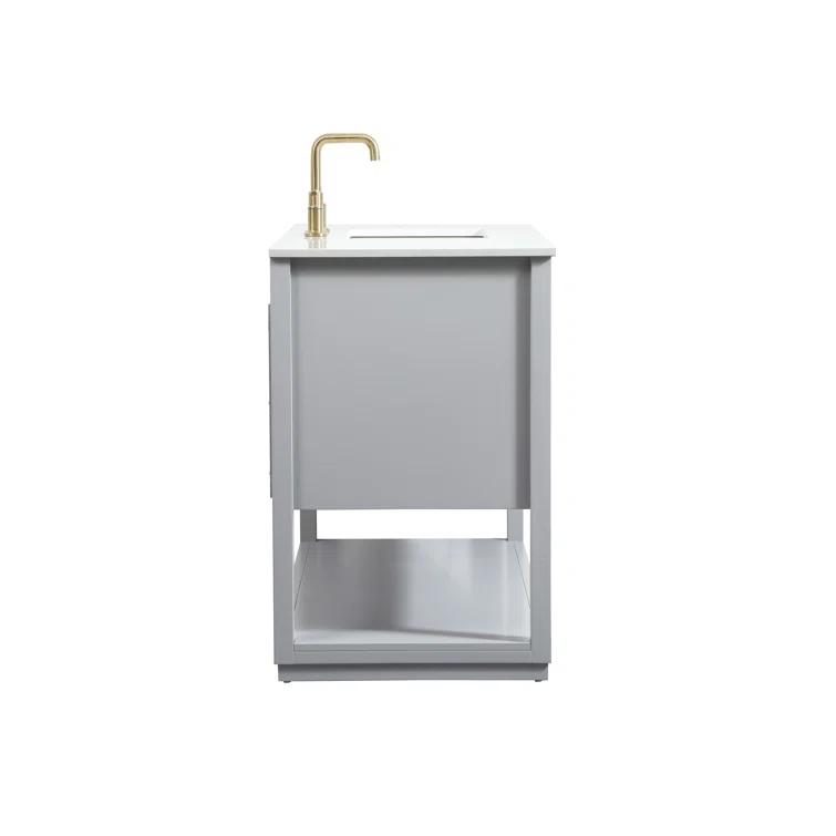 Greenburg 48'' Single Bathroom Vanity with Quartz Top
