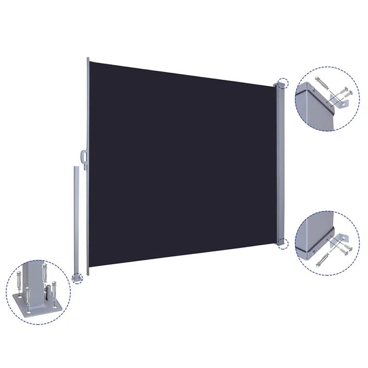 Yescom Yescom D Fabric Black Cover Motorized Retractable Side Awning