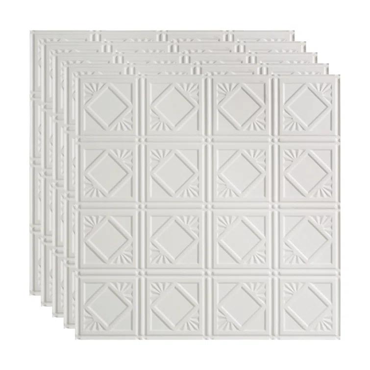 Traditional 24'' L x 24'' W Textured Vinyl Drop-In Ceiling Tile