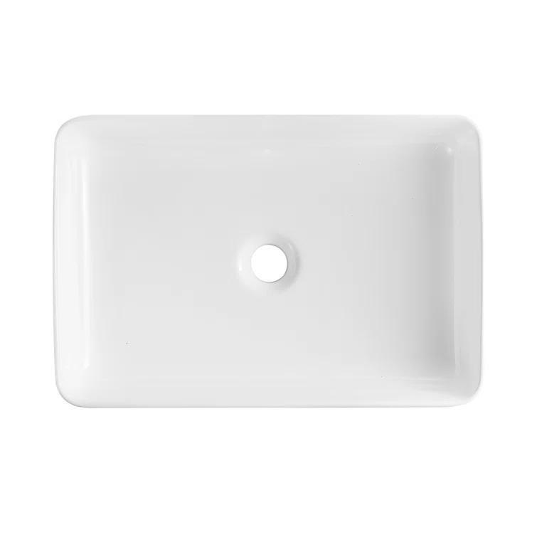 Ally 20" x 13'' Rectangular Vitreous China Vessel Bathroom Sink