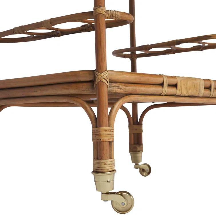 Carlo Rattan Bar Cart