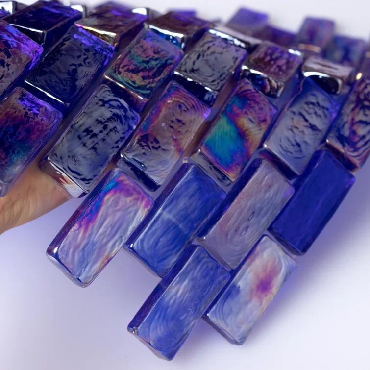 Swimming Pool 0.75" x 1.65"Straight Edge Glass Brick Joint Tile