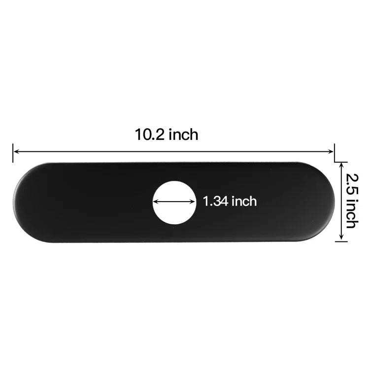 BWE P-22-Black Kitchen and Bathroom Sink Deck Plate