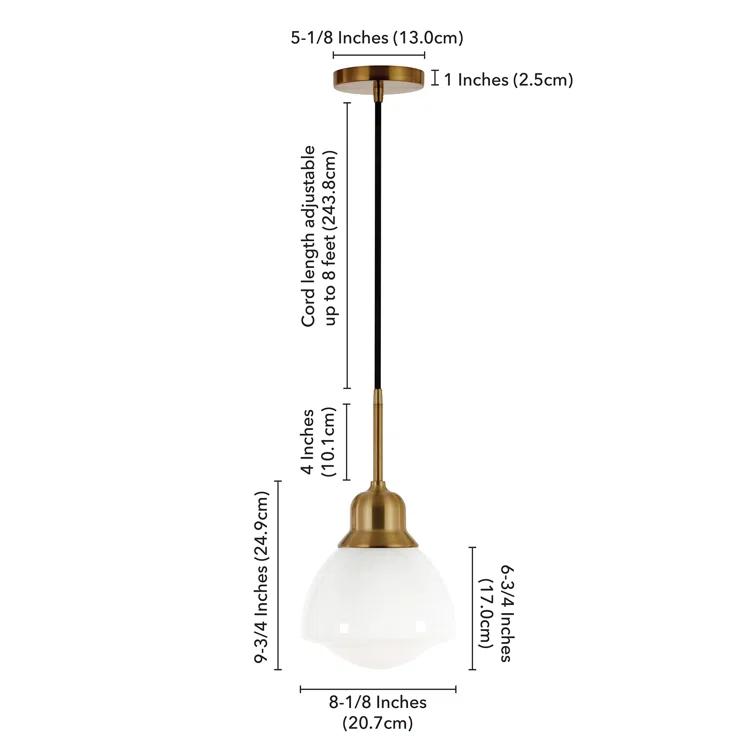 Katarina Single Light Glass Dimmable Pendant