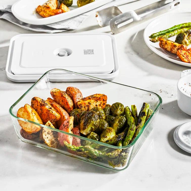 ZWILLING J.A. Henckels ZWILLING Fresh & Save 3-Pc Glass Food Storage Vacuum Containers Meal Prep Container - Small & Large Containers