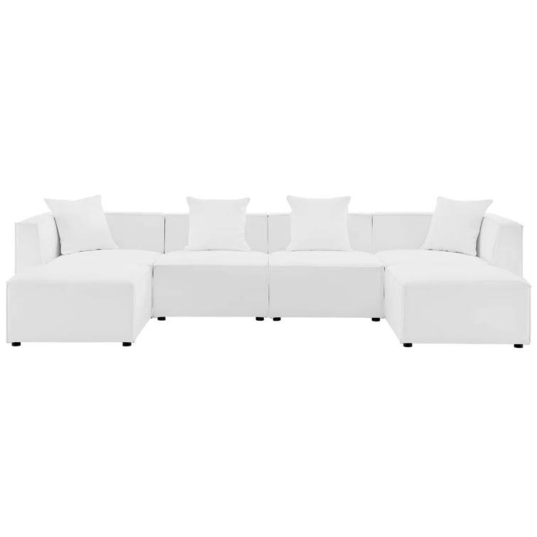 Modway Saybrook Outdoor Patio Upholstered 6-Piece Sectional Sofa