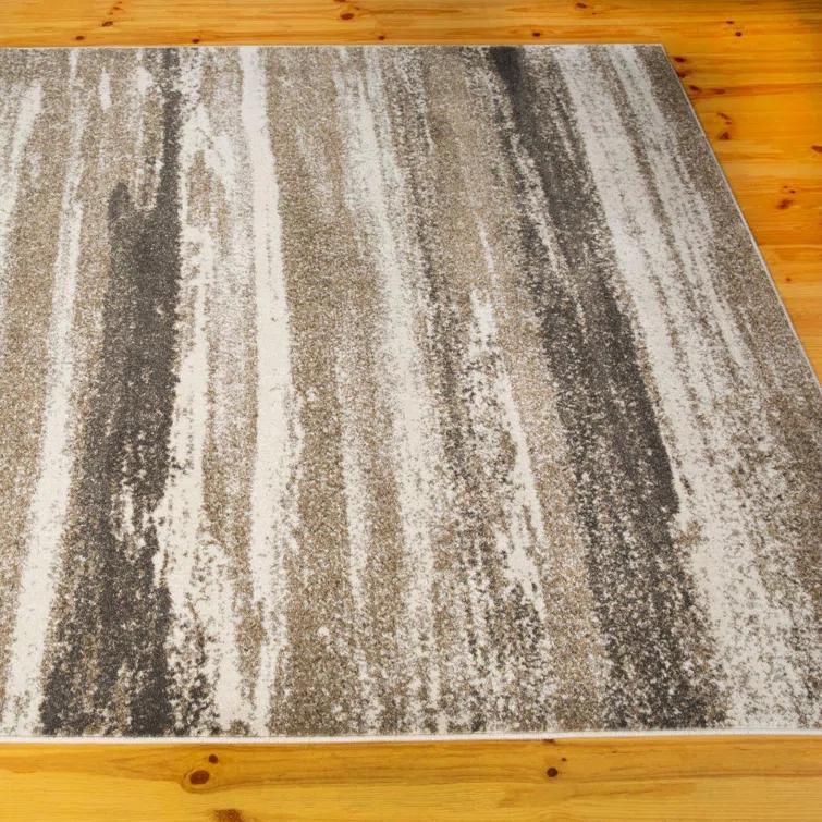 Abstract Brown Area Rug