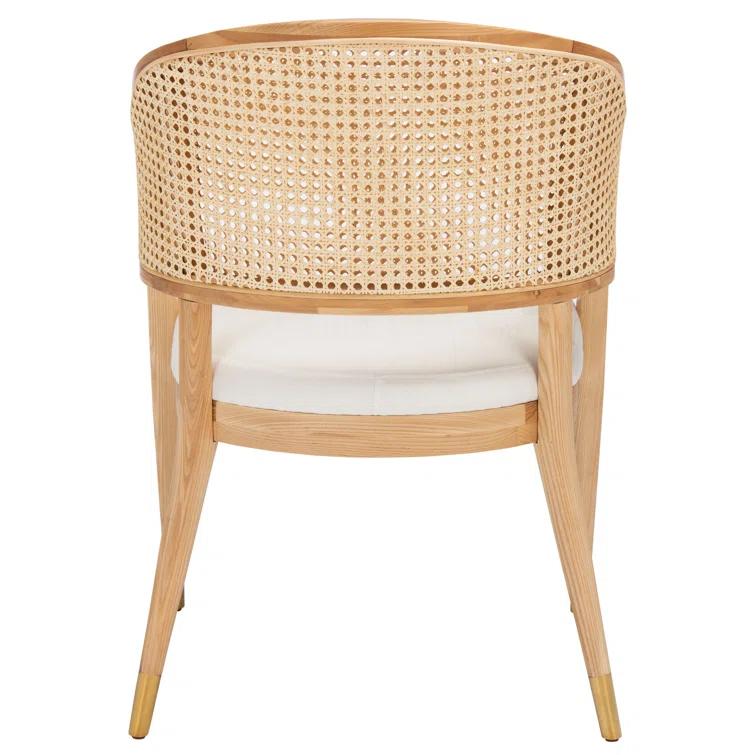 Rogue Chic Black Rattan and Cane Mid-Century Arm Chair