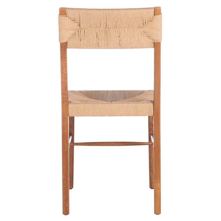 SAFAVIEH Couture Cody Coastal Rattan Solid Dining Chair, Natural (Set of 2)