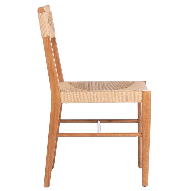 SAFAVIEH Couture Cody Coastal Rattan Solid Dining Chair, Natural (Set of 2)