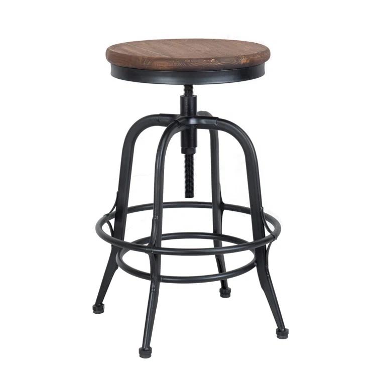 Kosas Home Piper Adjustable Counter Stool Black