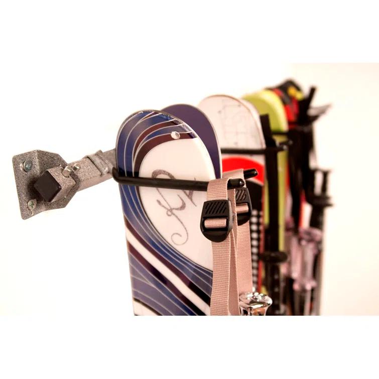 Monkey Bar Storage Steel Wall Mounted Adjustable Multi-Use Ski/Snowboard Rack 3006