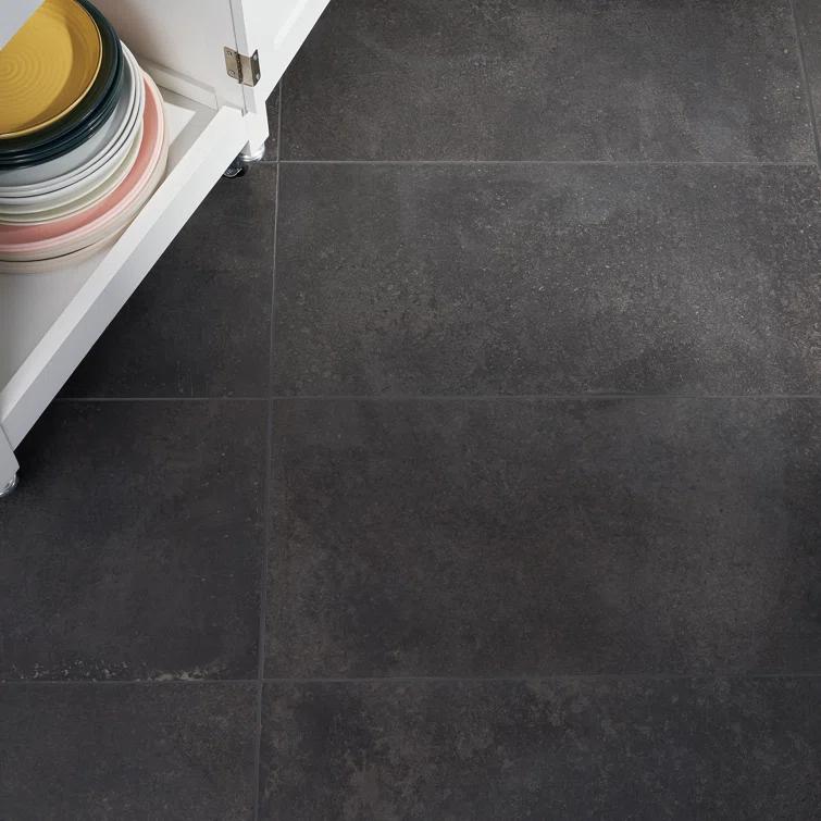 Large Format 12" x 24" Porcelain Concrete Look Wall & Floor Tile