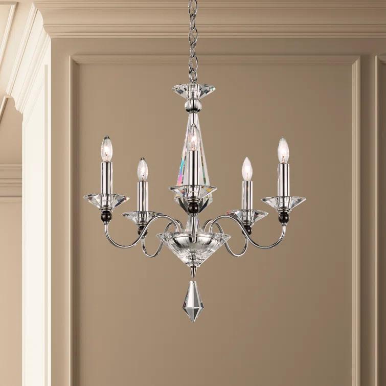 Jasmine 5 - Light Glass Classic / Traditional Chandelier