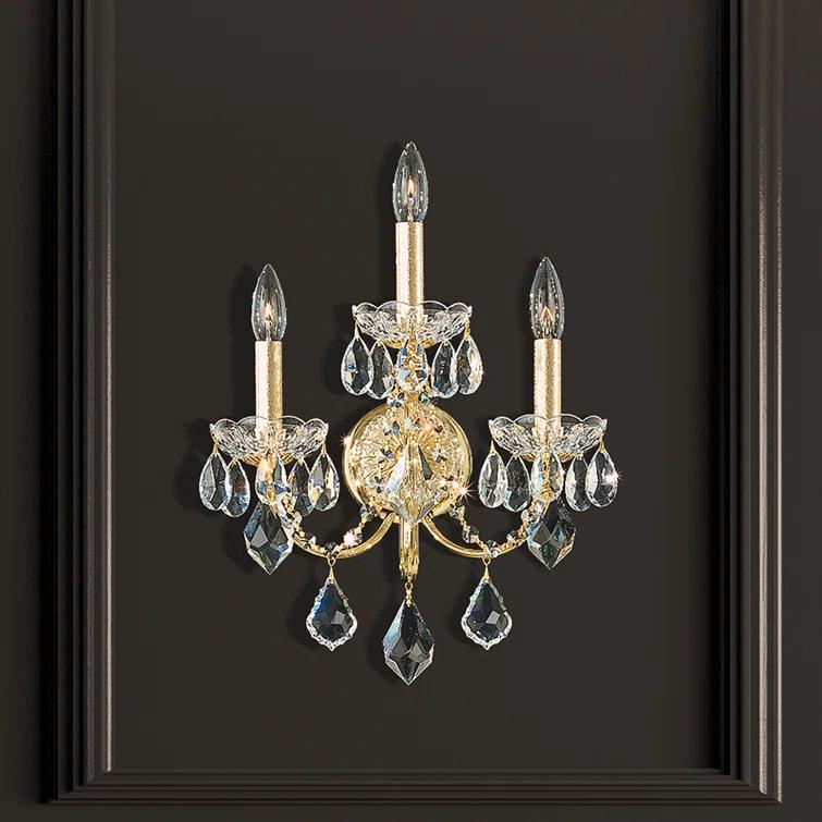 Century Steel Candle Wall Light