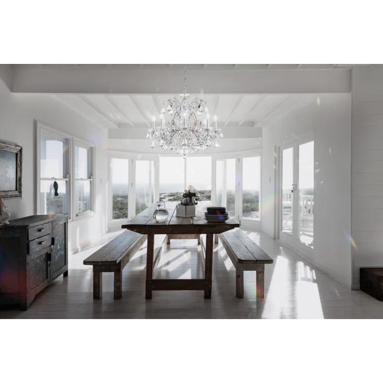 Century 8 - Light Glass Tiered Chandelier