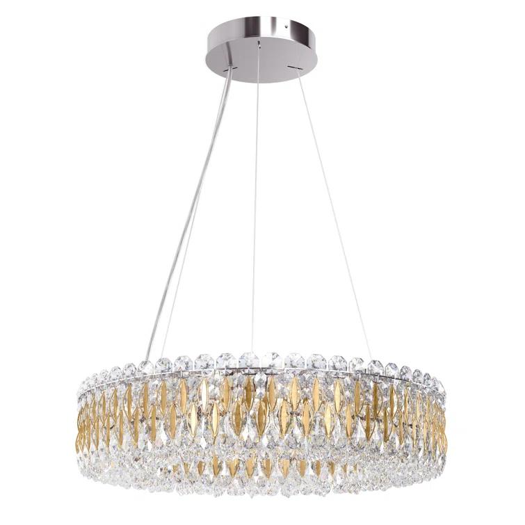 Sarella 12 - Light Dimmable Drum Chandelier