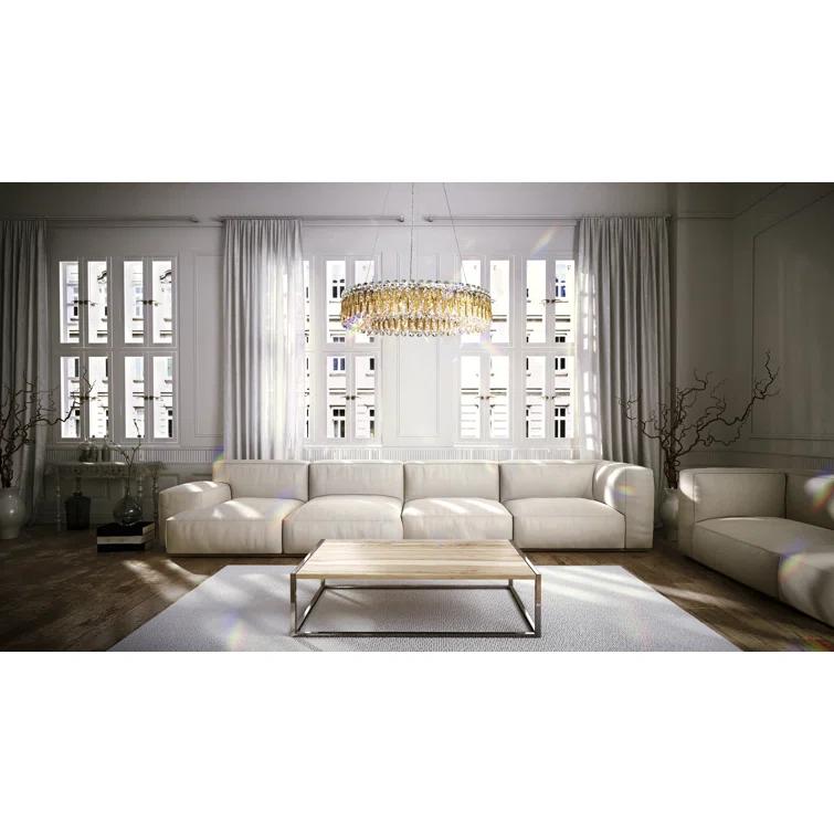 Sarella 12 - Light Dimmable Drum Chandelier