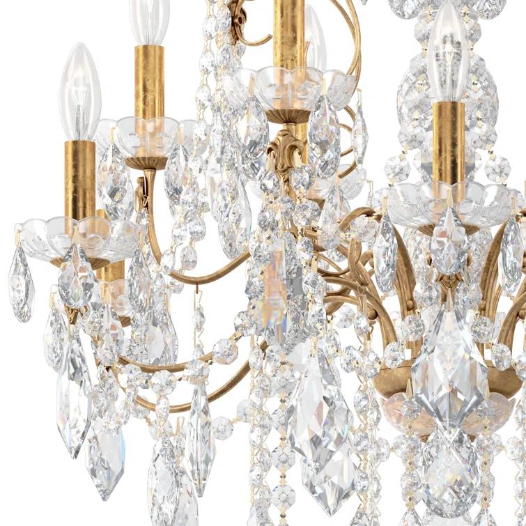 Century 12 - Light Glass Dimmable Classic / Traditional Chandelier