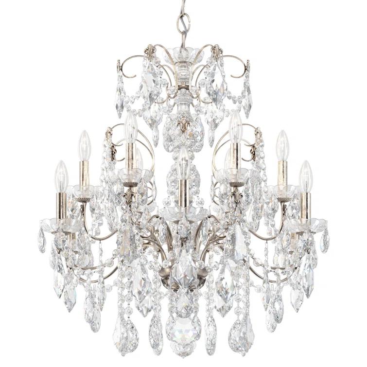 Century 12 - Light Glass Dimmable Classic / Traditional Chandelier