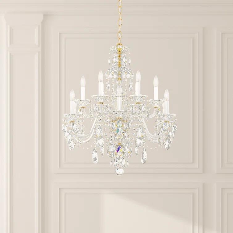 Sterling 12 - Light Glass Classic / Traditional Chandelier