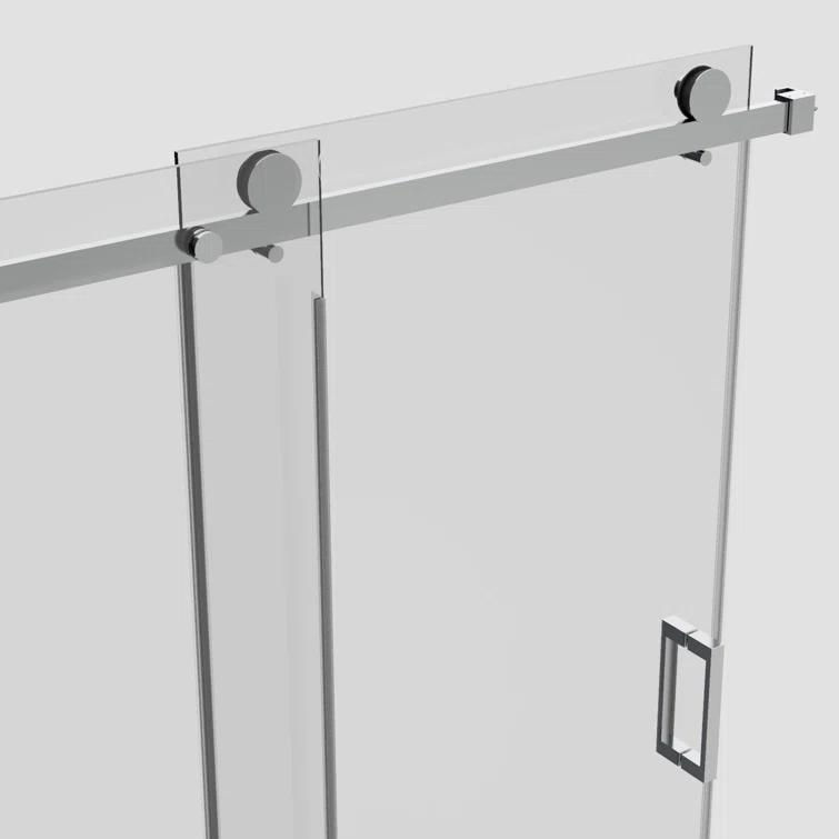 HHK HOME 60'' W 76'' H Frameless Rectangle Shower Enclosure HHKSS04-CH-6076