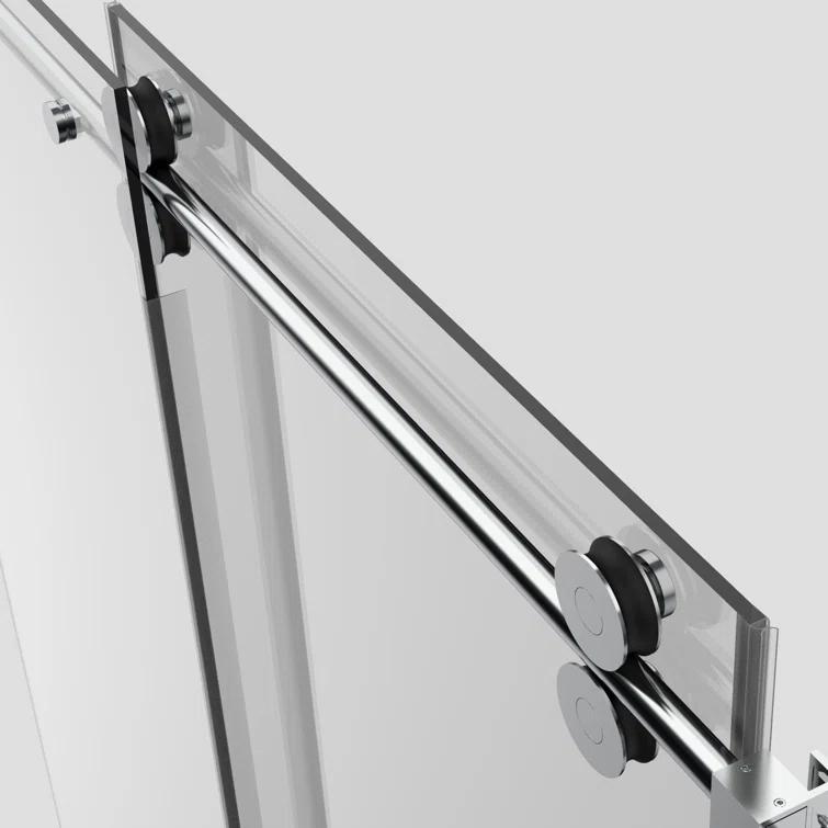 60'' W 76'' H Semi-Frameless Rectangle Reversible Shower Enclosure