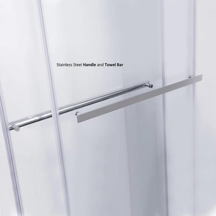 Spezia 44" - 48"W x 76" H Double Sliding Frameless Shower Door