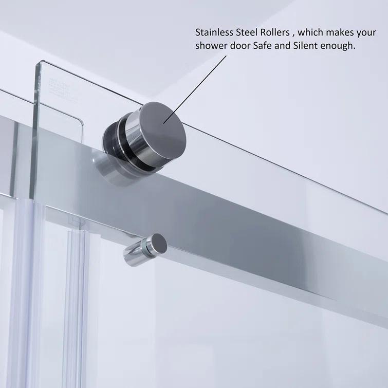 Spezia 44" - 48"W x 76" H Double Sliding Frameless Shower Door