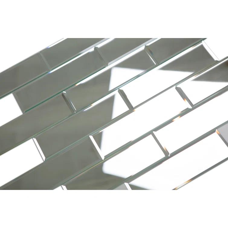 3" x 10" Beveled Glass Subway Tile