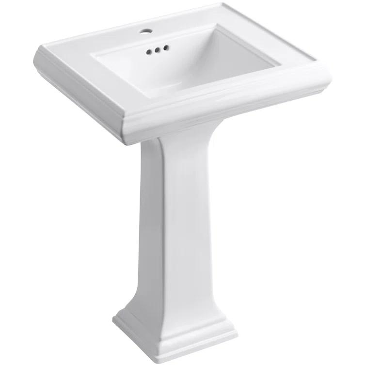 Memoirs® 26.375" Tall Rectangular Pedestal Bathroom Sink with Overflow