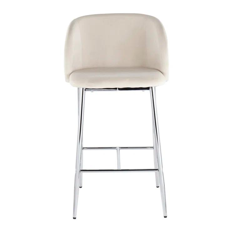 LumiSource Upholstered Counter Stool with Metal Frame