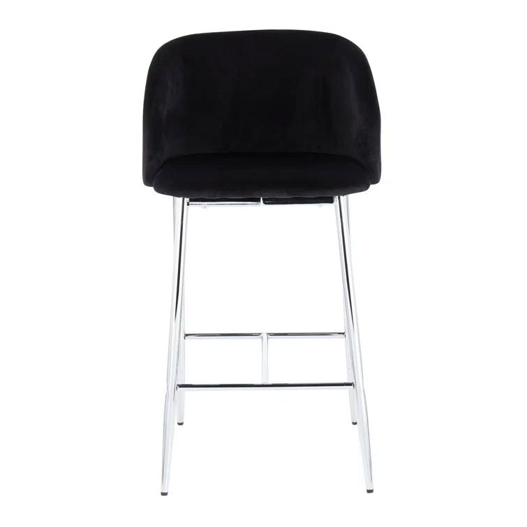LumiSource Upholstered Counter Stool with Metal Frame