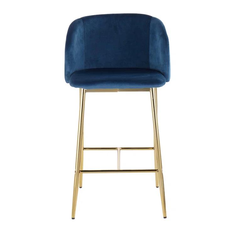 LumiSource Upholstered Counter Stool with Metal Frame