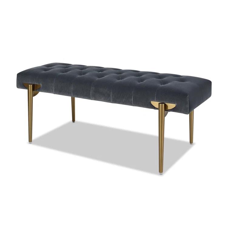 Velvet Upholstered Bench