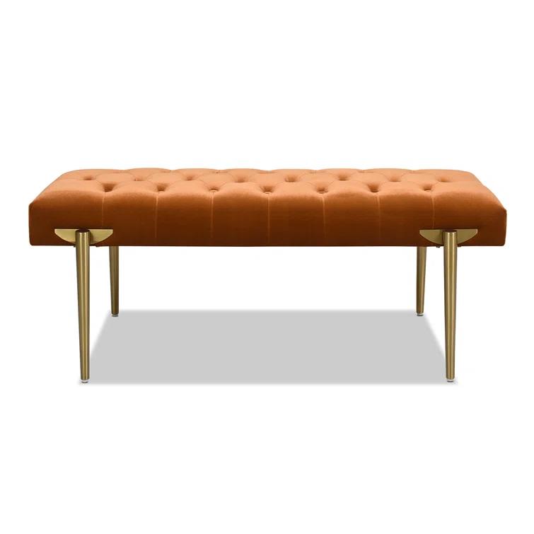 Velvet Upholstered Bench