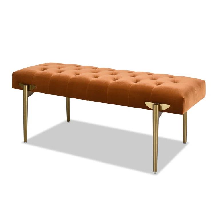 Velvet Upholstered Bench