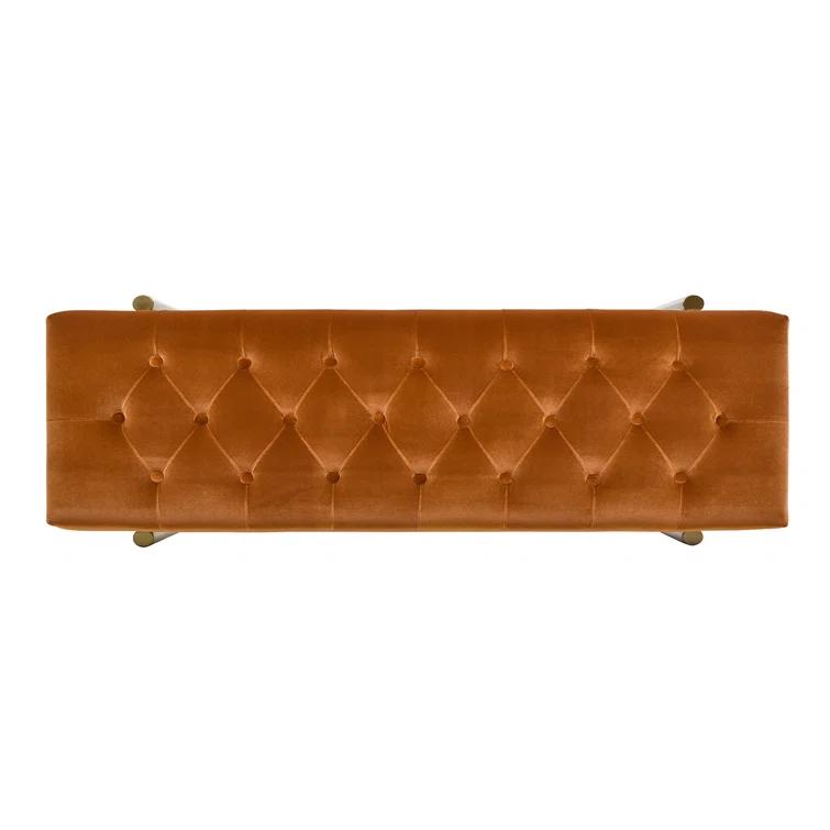Velvet Upholstered Bench