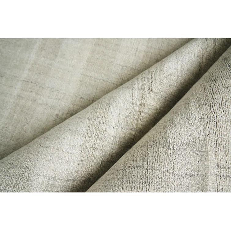 Robin Hand Loomed Striped Area Rug in Taupe/Gray