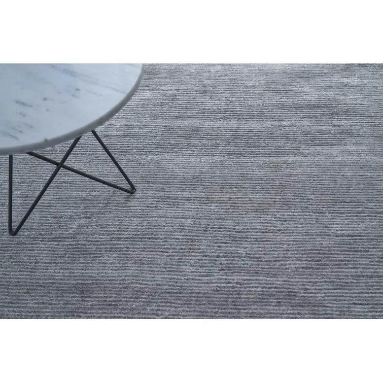 Crush Hand-Knotted Dark Silver/Silver Area Rug