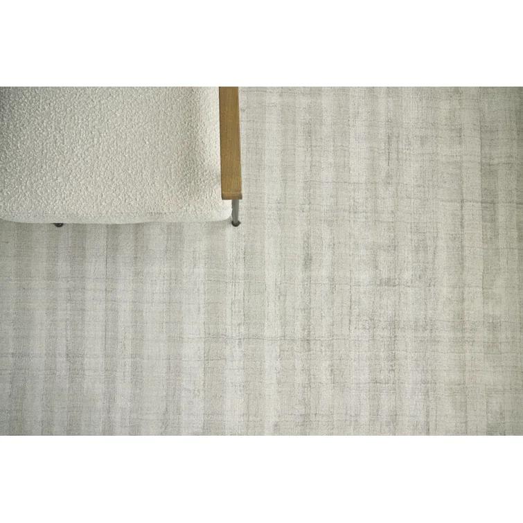 Robin Hand Loomed Striped Area Rug in Taupe/Gray