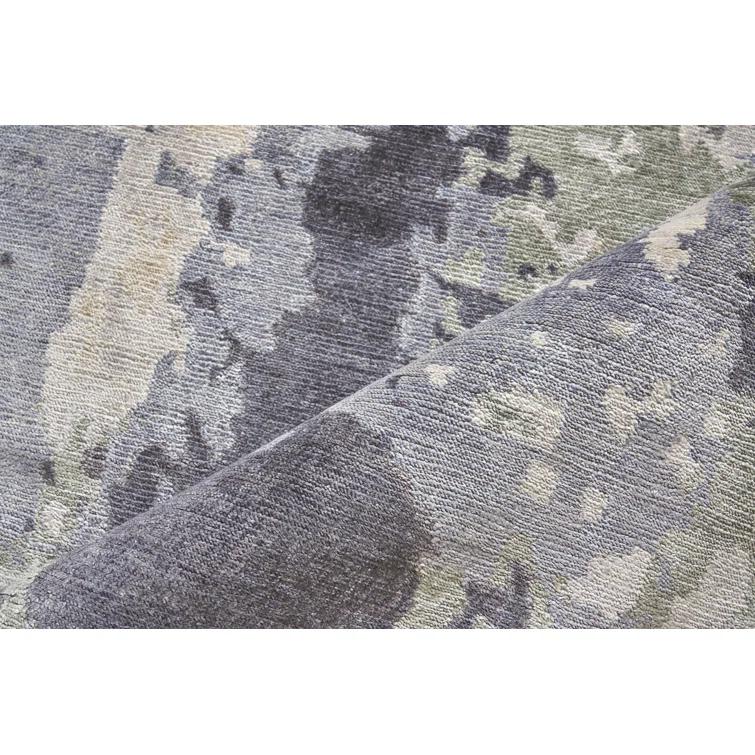 Bamboo Silk Viscose Abstract Rug