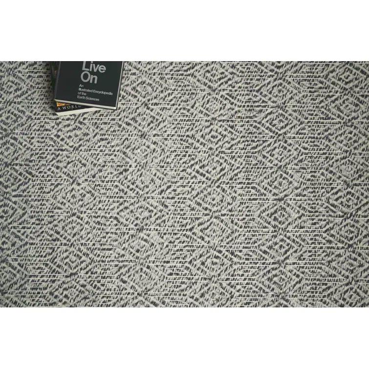 EXQUISITE RUGS Woven Earth Handmade Flatweave Wool Charcoal/Ivory Area Rug | Wayfair