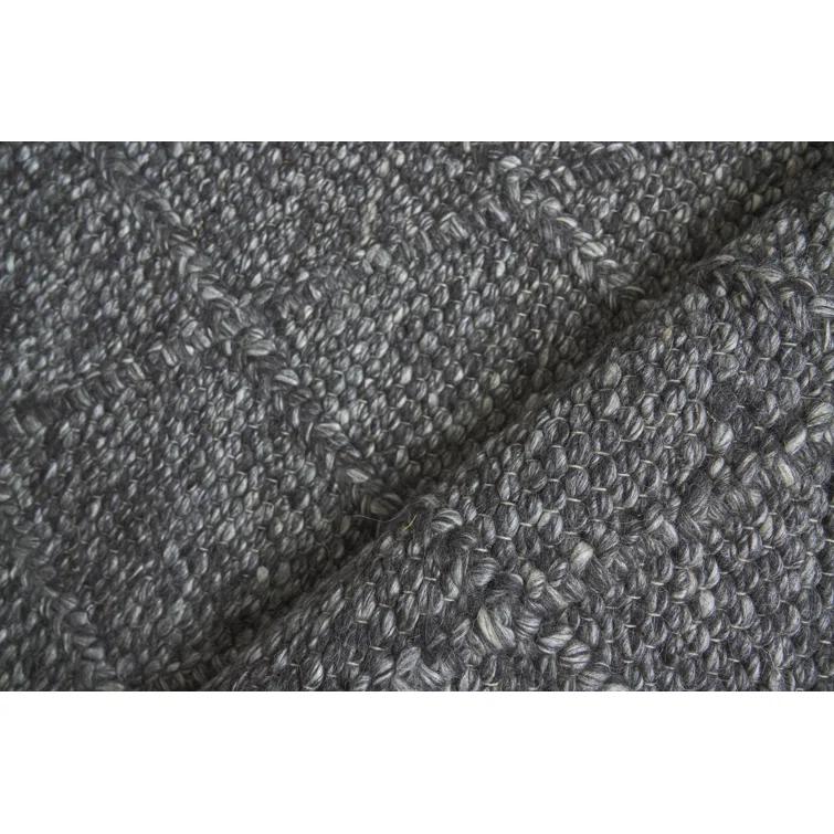 Brentwood Geometric Hand-Loomed Wool Dark Brown Area Rug